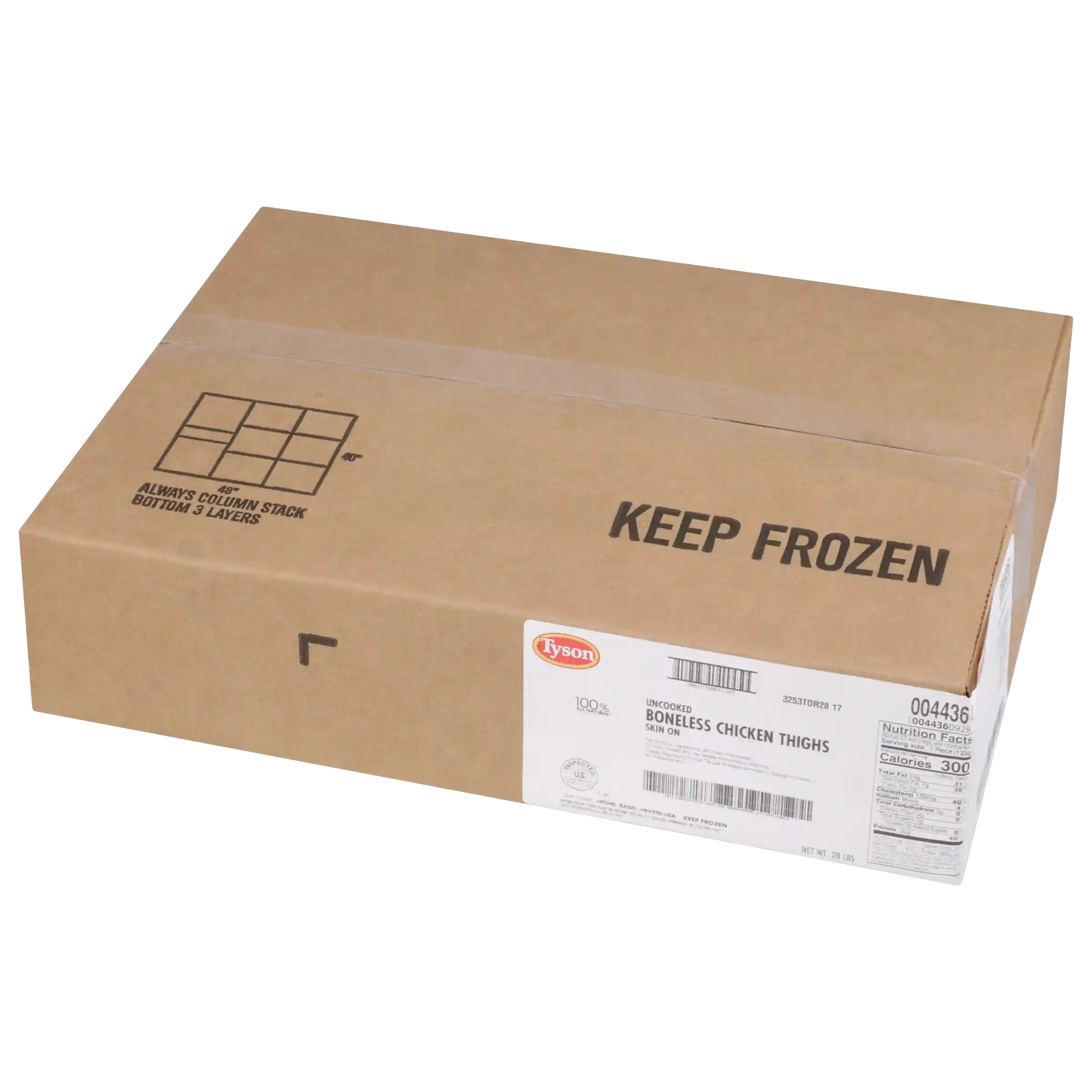 Tyson® All Natural* Uncooked Unbreaded Boneless Chicken Thighs, Skin On, 4.75 oz._image_5