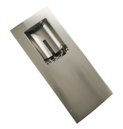 Refrigerator door and dispenser foam assembly - left