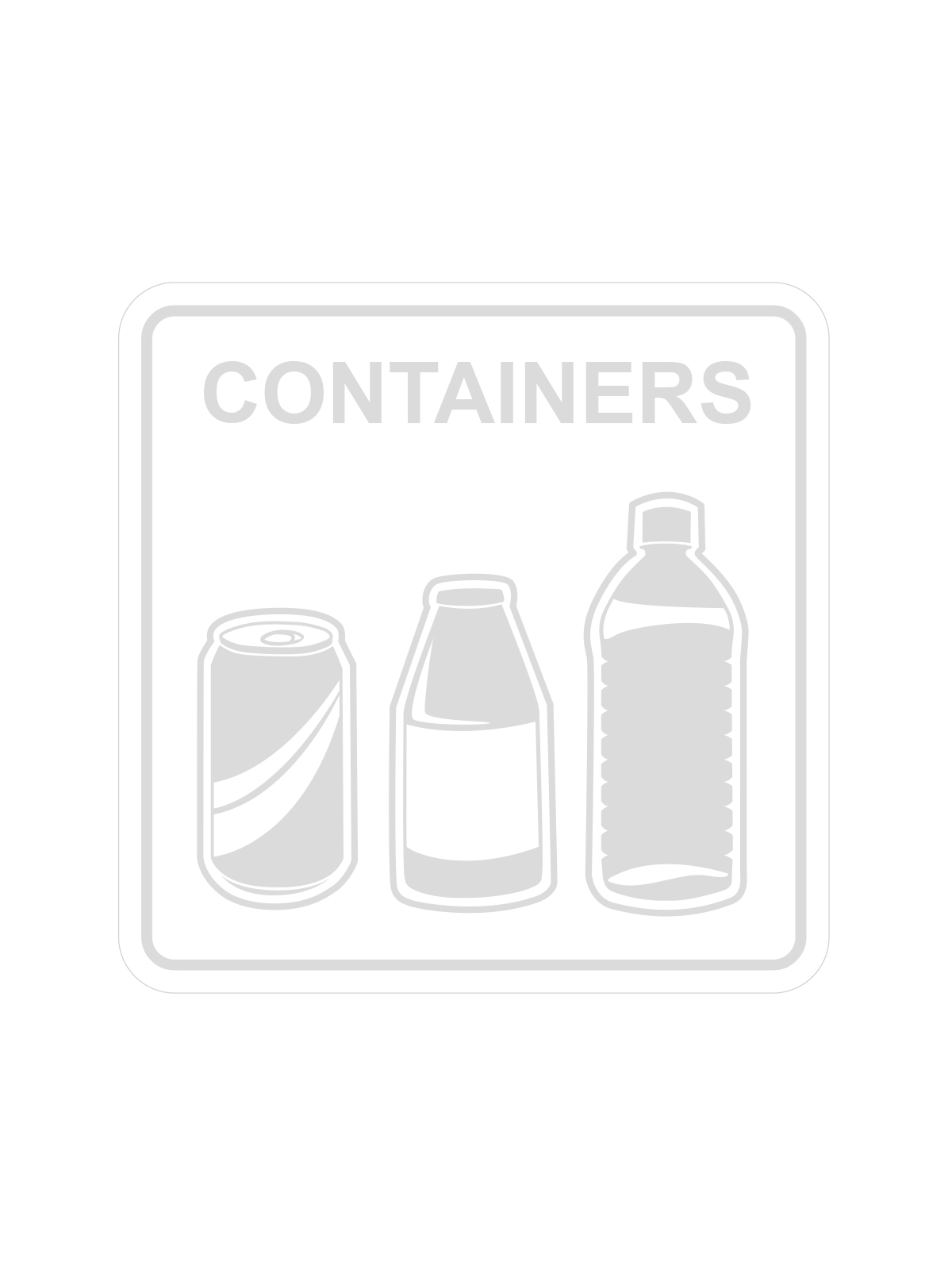 Busch Systems Waste Watcher Series Containers Lid Label