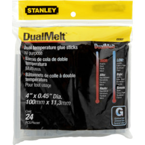 Dual Temperature Glue Sticks, 7/16 in x 4 in, Pack of 24