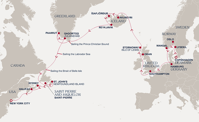 Itinerary map