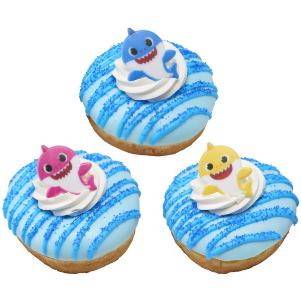 Baby Shark Mommy, Daddy and Baby Cupcake Rings
