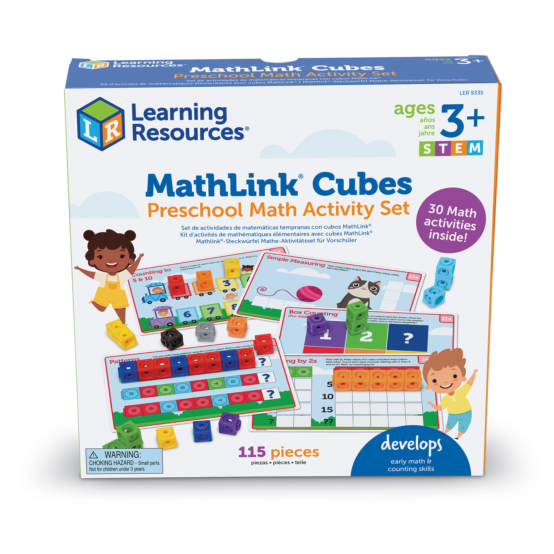Learning Resources Mathlink Cubes Preschool Math Activity Set image number null
