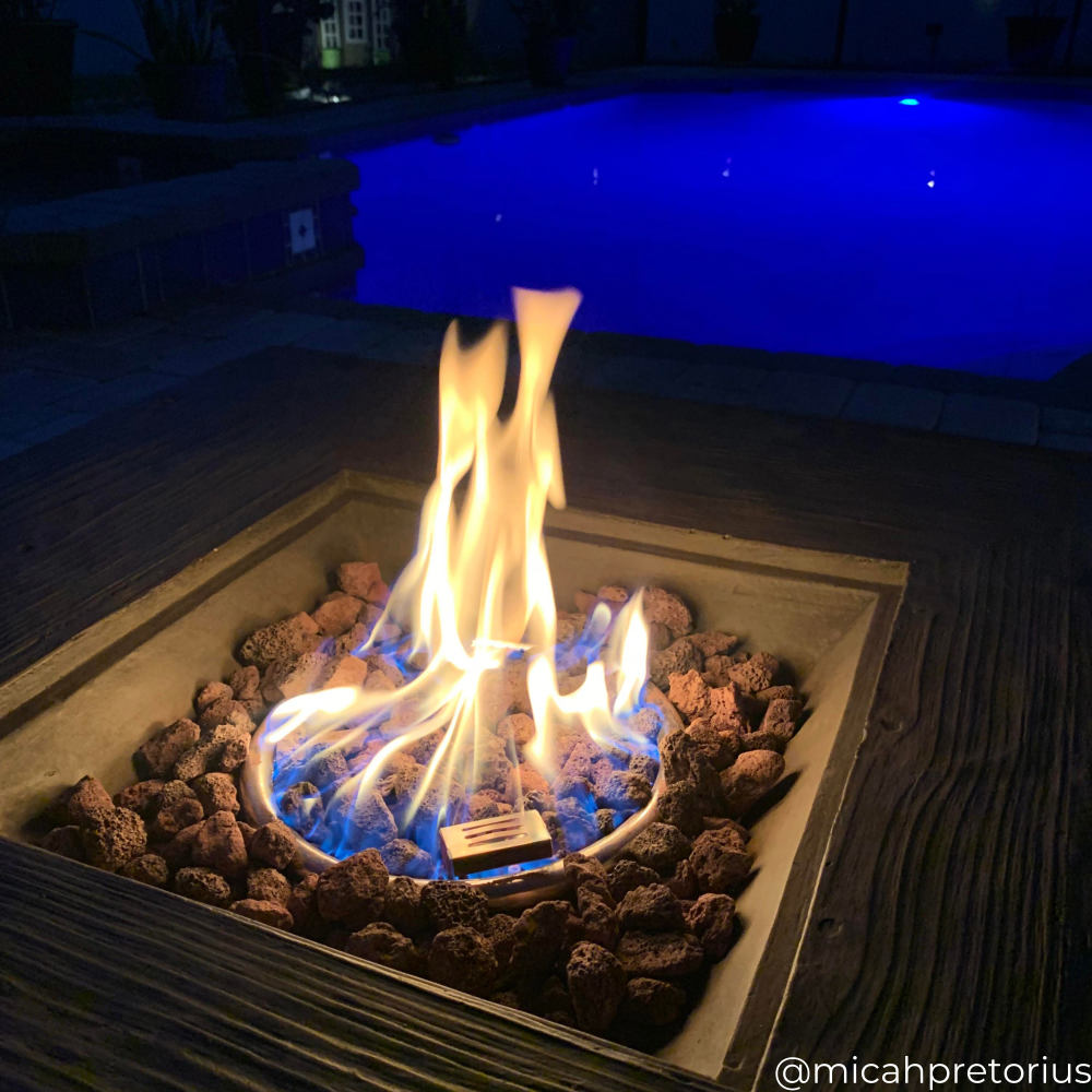 Spring garden firepit setup