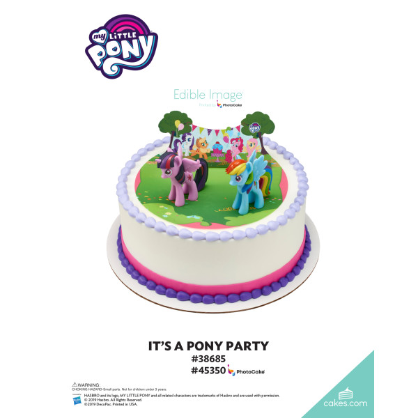 My Little Pony™ It's a Pony Party! The Magic of Cakes® PhotoCake® Enhanced Round Background Page