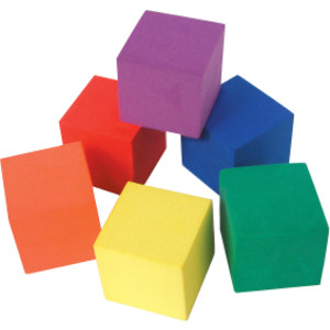 Foam Color Cubes, 1in, 30 Pieces
