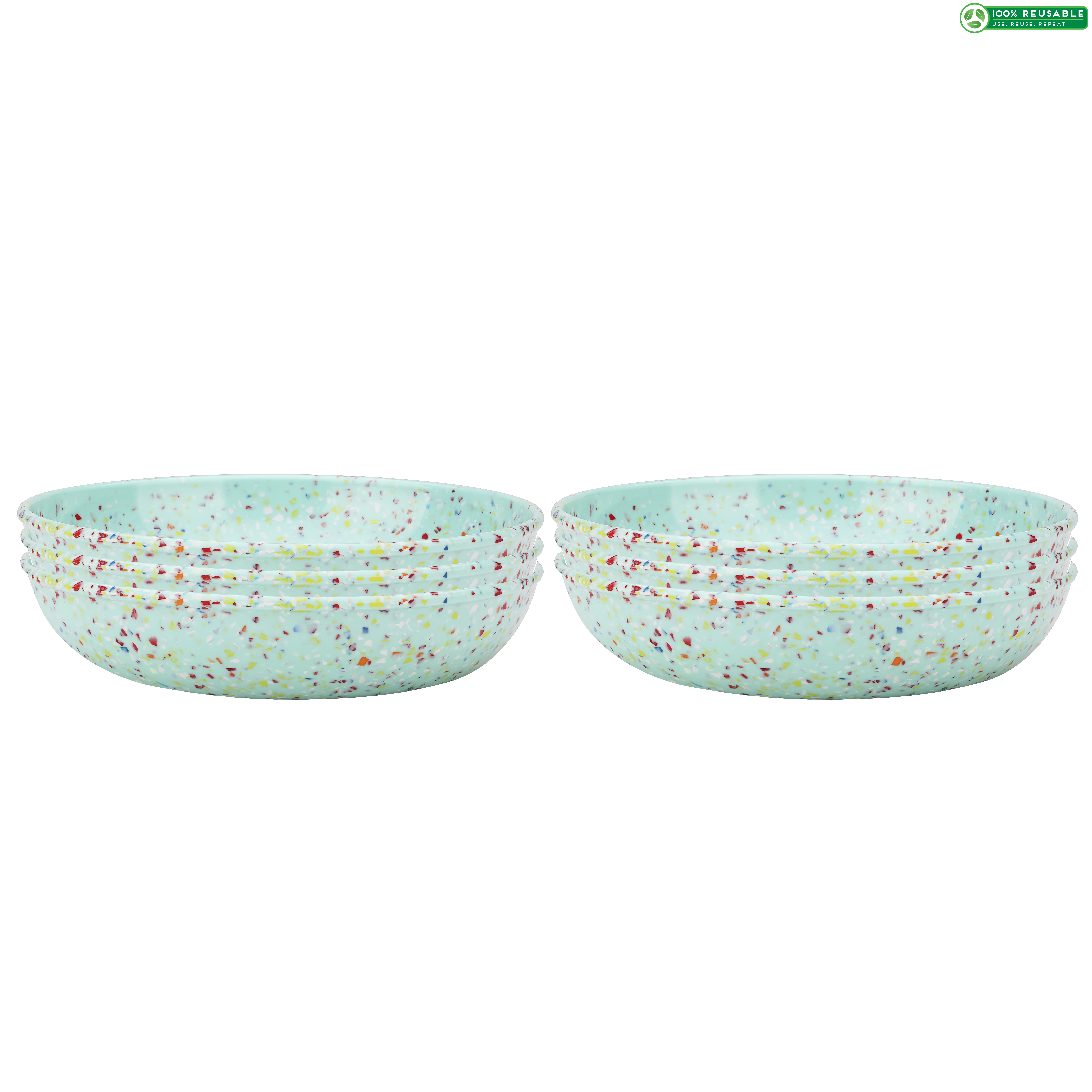 Confetti 35 ounce Pasta Bowl, Mint, 6-piece set slideshow image 1 Confetti 35 ounce Pasta Bowl, Mint, 6-piece set slideshow image 1