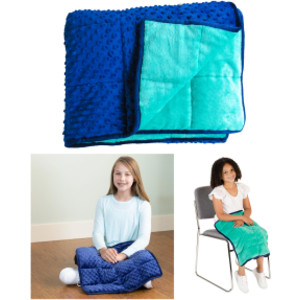 Soft Fleece Weighted 7lb Small Sensory Blanket for Kids, 56" x 36"