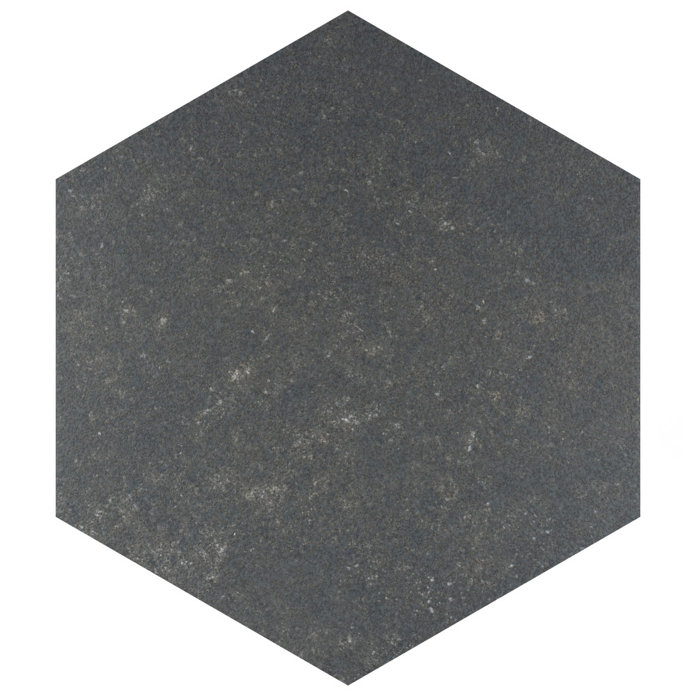 Traffic Hex Dark Grey 8 58 In X 9 78 In Porcelain Floor And Wall Tile Merola Tile 9550