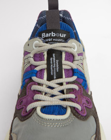 Barbour x Flower Mountain Yamano 3 Uni Trainers Purple Khaki
