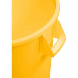 Carlisle, Bronco, 32 gal, Polyethylene, Yellow, Round, Receptacle