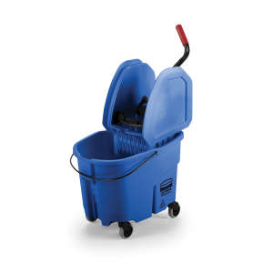 Rubbermaid Commercial, WaveBrake®, 35qt, Mop Bucket w/ Downpress Wringer, Blue
