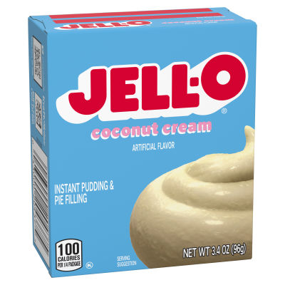 JELL-O Coconut Cream Instant Pudding & Pie Filling, 3.4 oz Box
