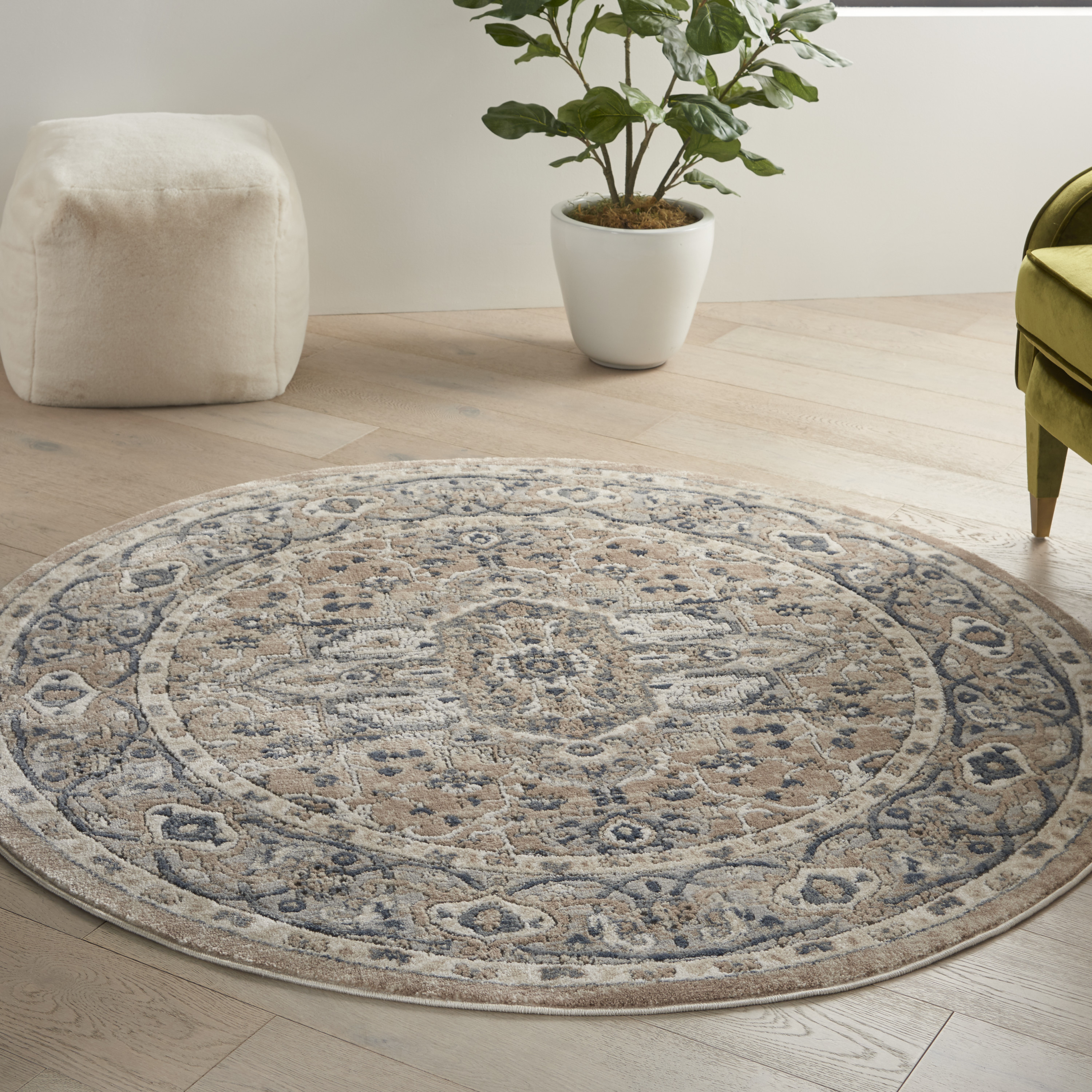 Nourison Quarry QUA05 Beige Grey Rug