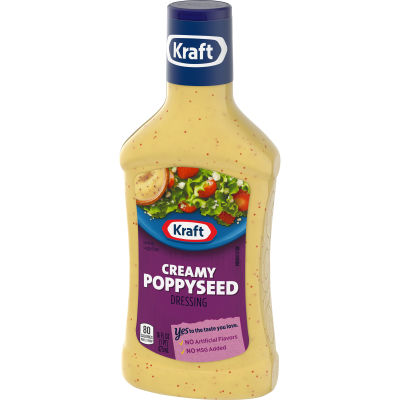 Kraft Creamy Poppyseed Dressing, 16 fl oz Bottle