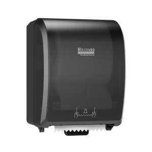 Hillyard, Hands-Free, Mechanical Roll Towel Dispenser, Black Translucent