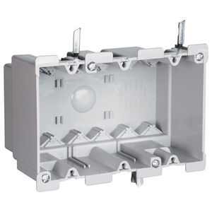 Triple Gang, Old Work Switch and Outlet Box with Swing-Bracket for mounting