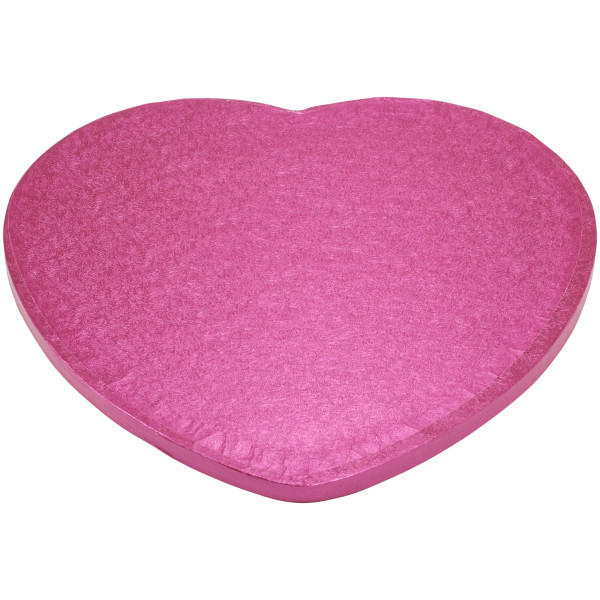 12" Heart Pink Foil Cake Board