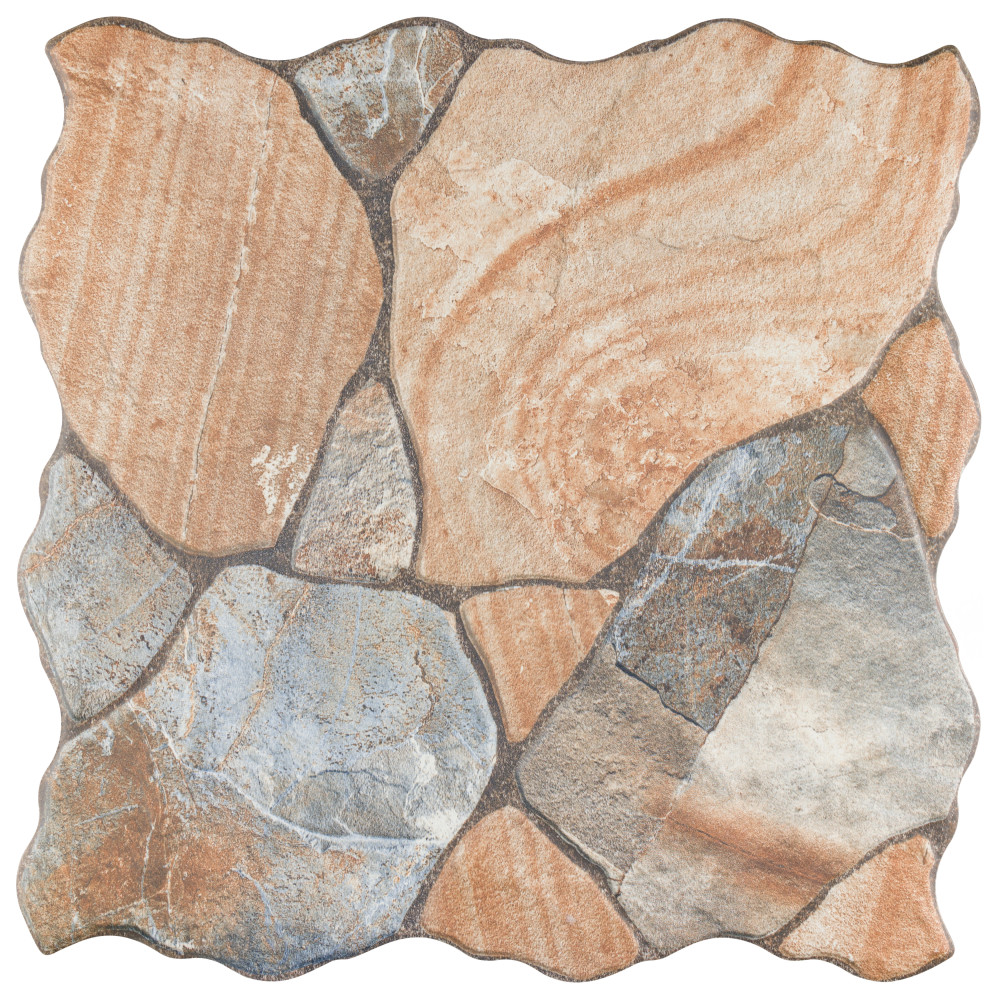 Canet Marron 17 in. x 17 in. Porcelain Floor and Wall Tile