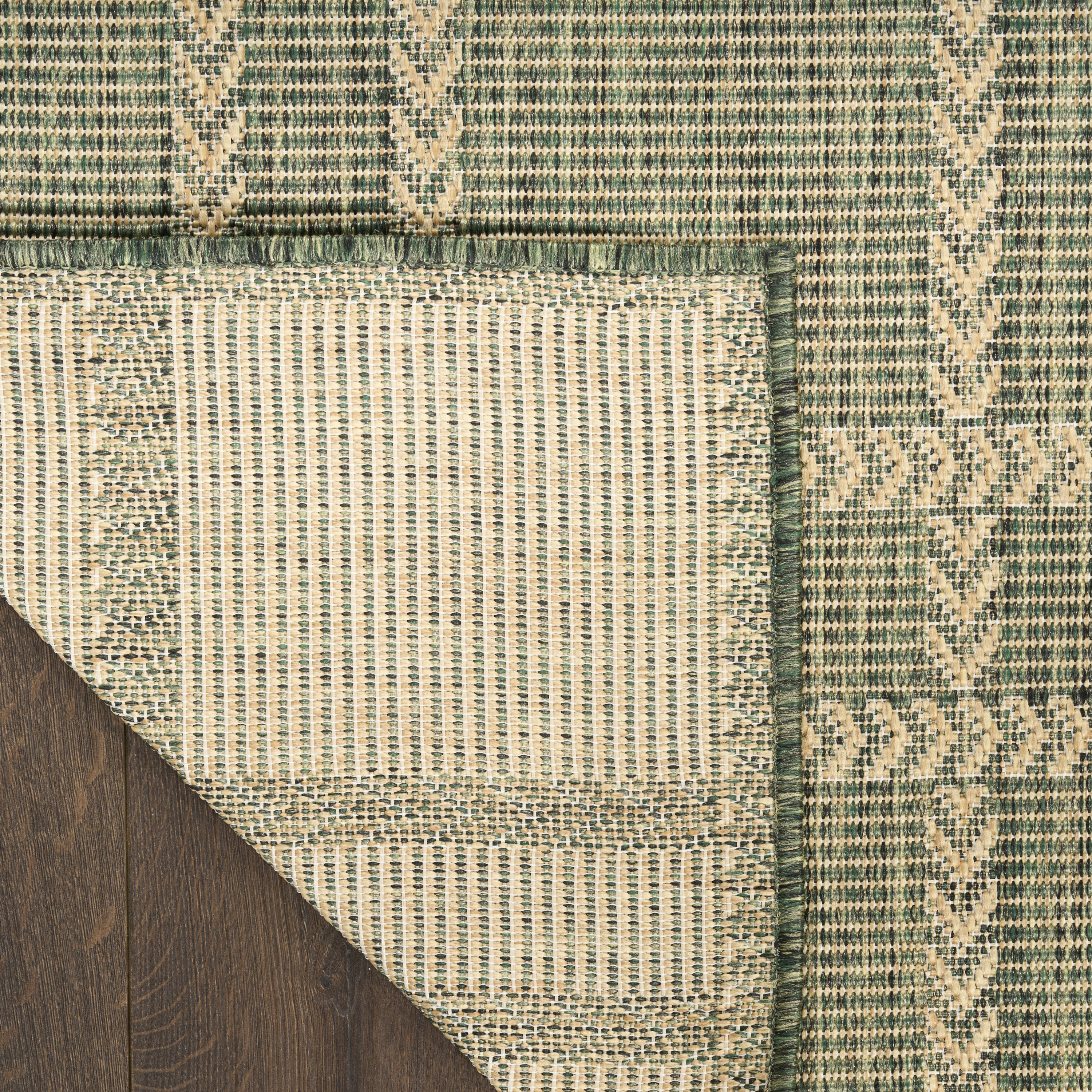 Nourison Horizon Indoor/Outdoor 9' x 12' Green Modern Rug