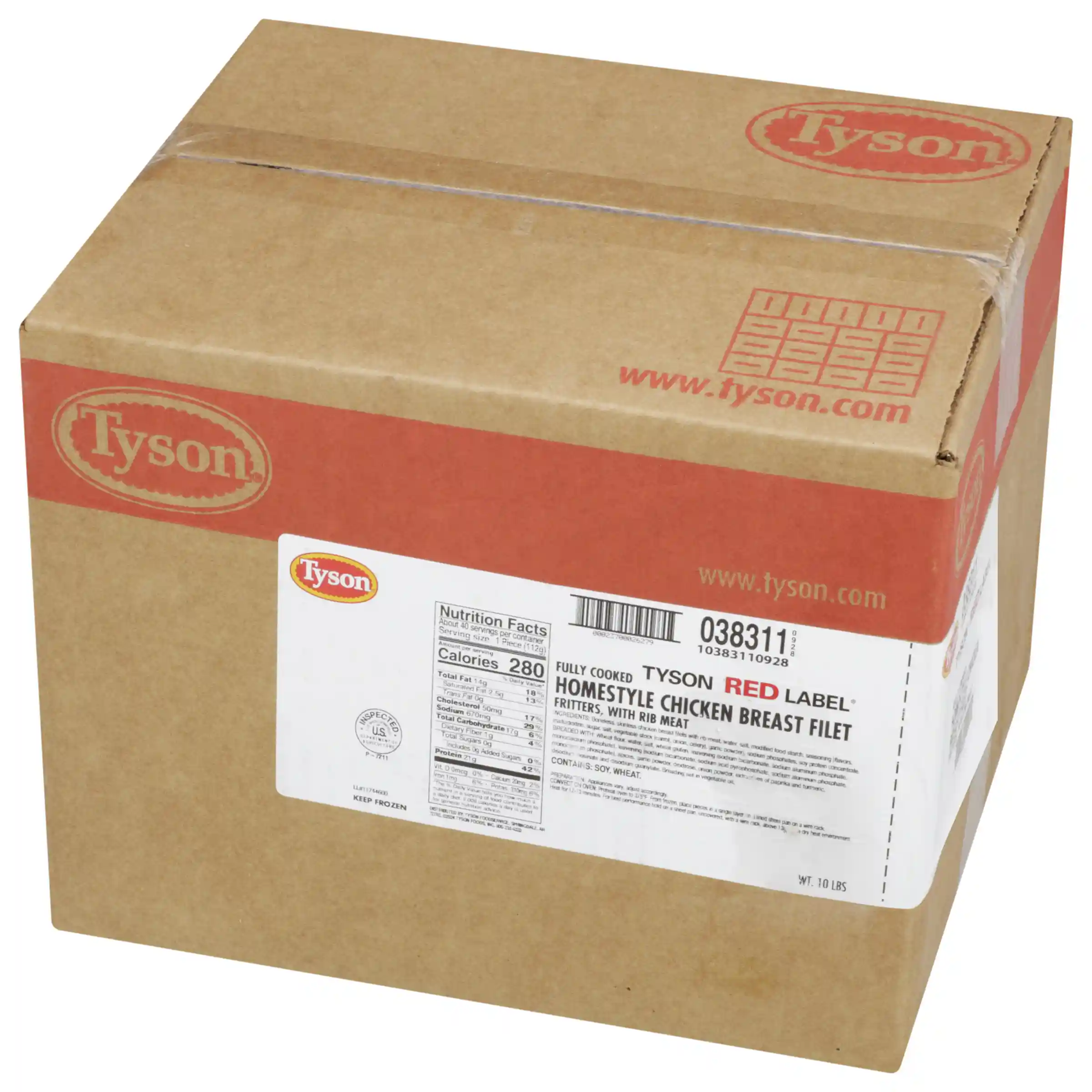 Tyson Red Label® Fully Cooked Homestyle Chicken Breast Filet Fritters, 4 oz._image_5