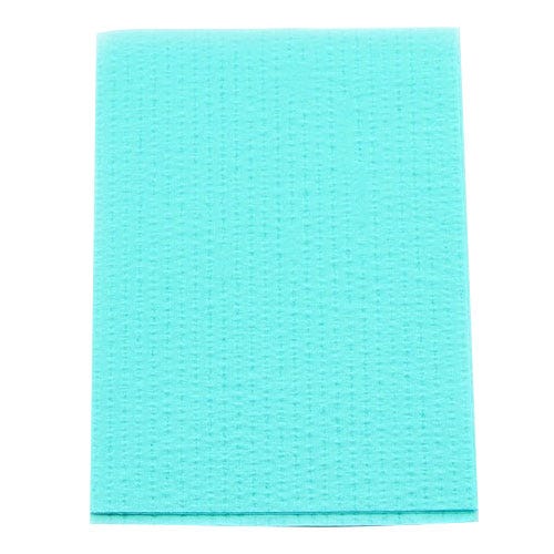 Advantage Patient Towels, 2-Ply Tissue with Poly, 18" x 13", Aqua - 500/Case