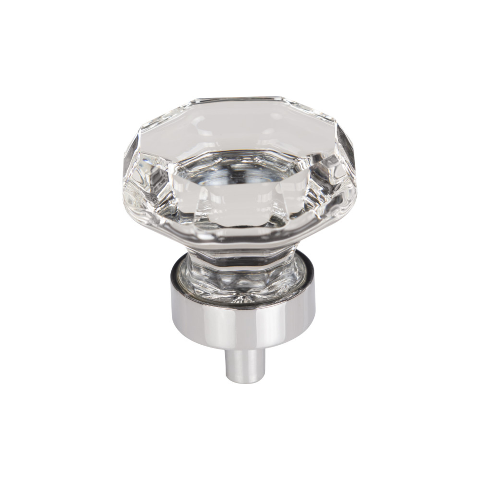 Clear Octagon Crystal 1 3/8