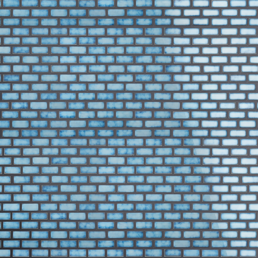 Hudson Subway Marine 11-3/4 in. x 12 in. Porcelain Mosaic Tile