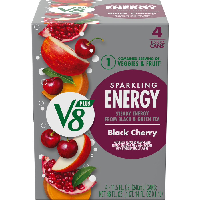 Sparkling Black Cherry Juice Energy Drink