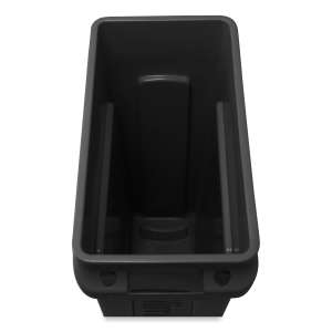 Rubbermaid Commercial, Vented Slim Jim, 23 gal, Resin, Black, Rectangle, Receptacle