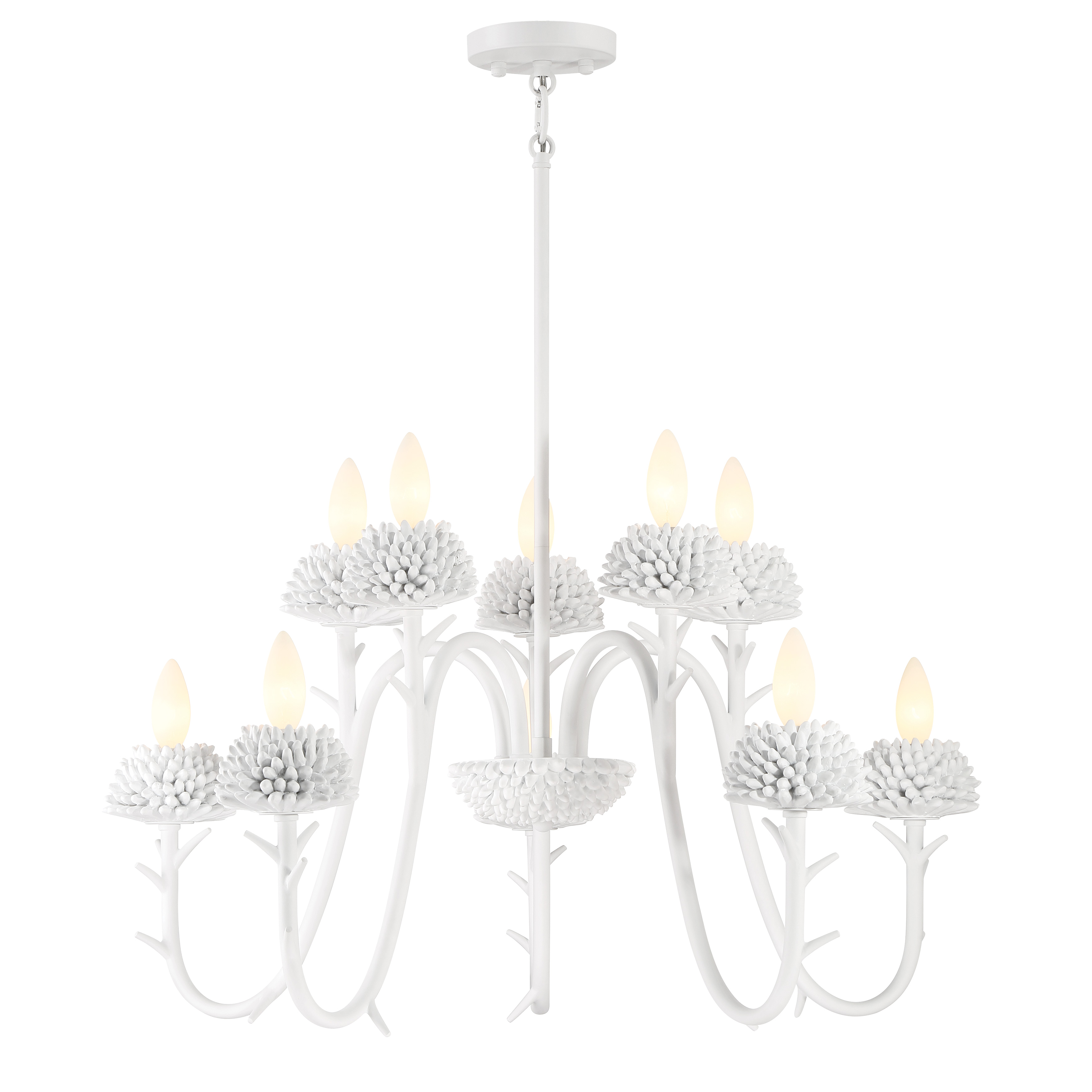 North Fork by Robin Baron - 10 Light, Two Tier Chandelier