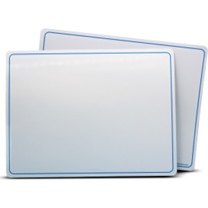Dry Erase Learning Mat, Two-Sided Plain, 9" x 12", Pack of 24