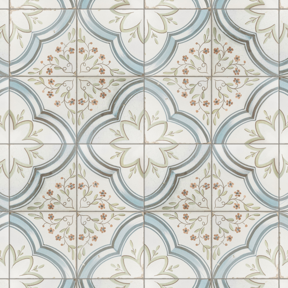 Kings Original Nijar 17.63x17.63 Square Ceramic Floor and Wall Digital Pattern