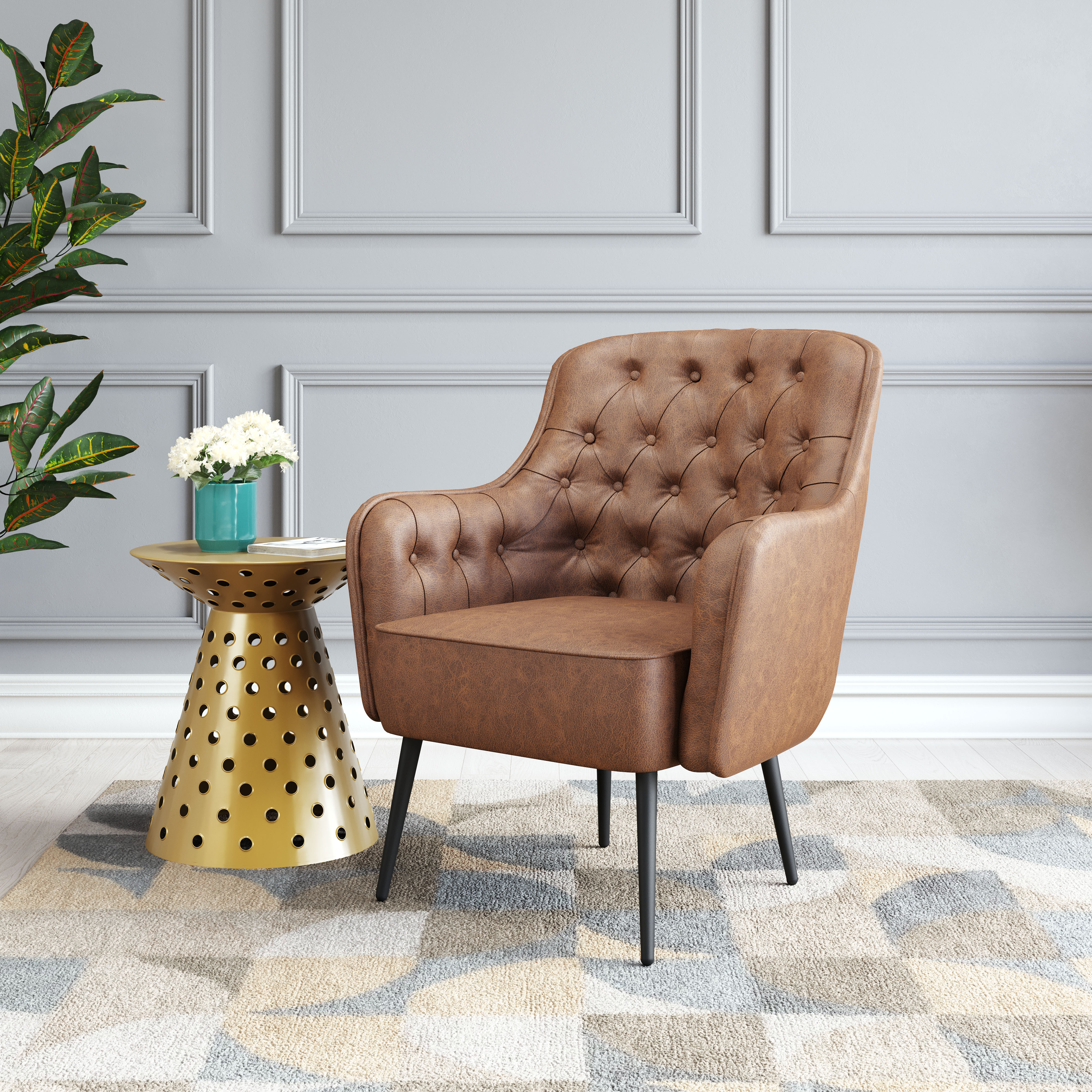 Tasmania Accent Chair Vintage Brown product image