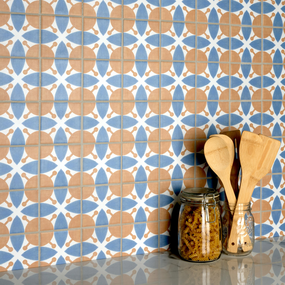 Revival Mini Leaf 3-7/8 in. x 3-7/8 in. Ceramic Floor and Wall Tile