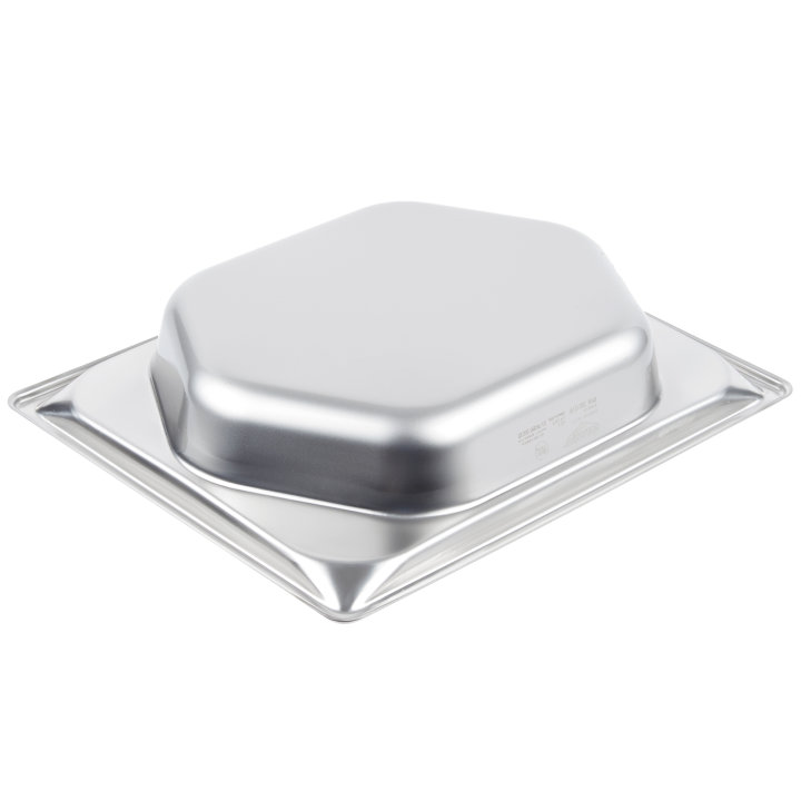Half-size 2 ½-inch-deep Super Pan® stainless steel Super Shapes hexagon wild pan