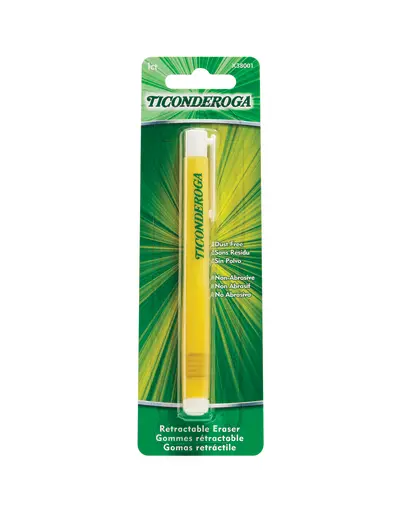 Ticonderoga Retractable Eraser, White, 1 Count