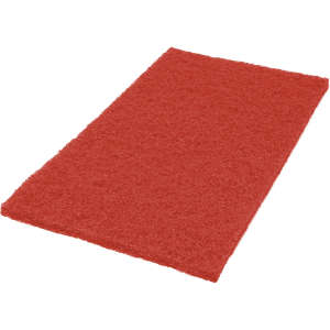 Hillyard, Trident®, Buff, Red, 14"x32" Rectangle Floor Pad