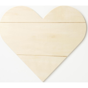 Heart Sign, Plywood, 11.81" x 10.59"