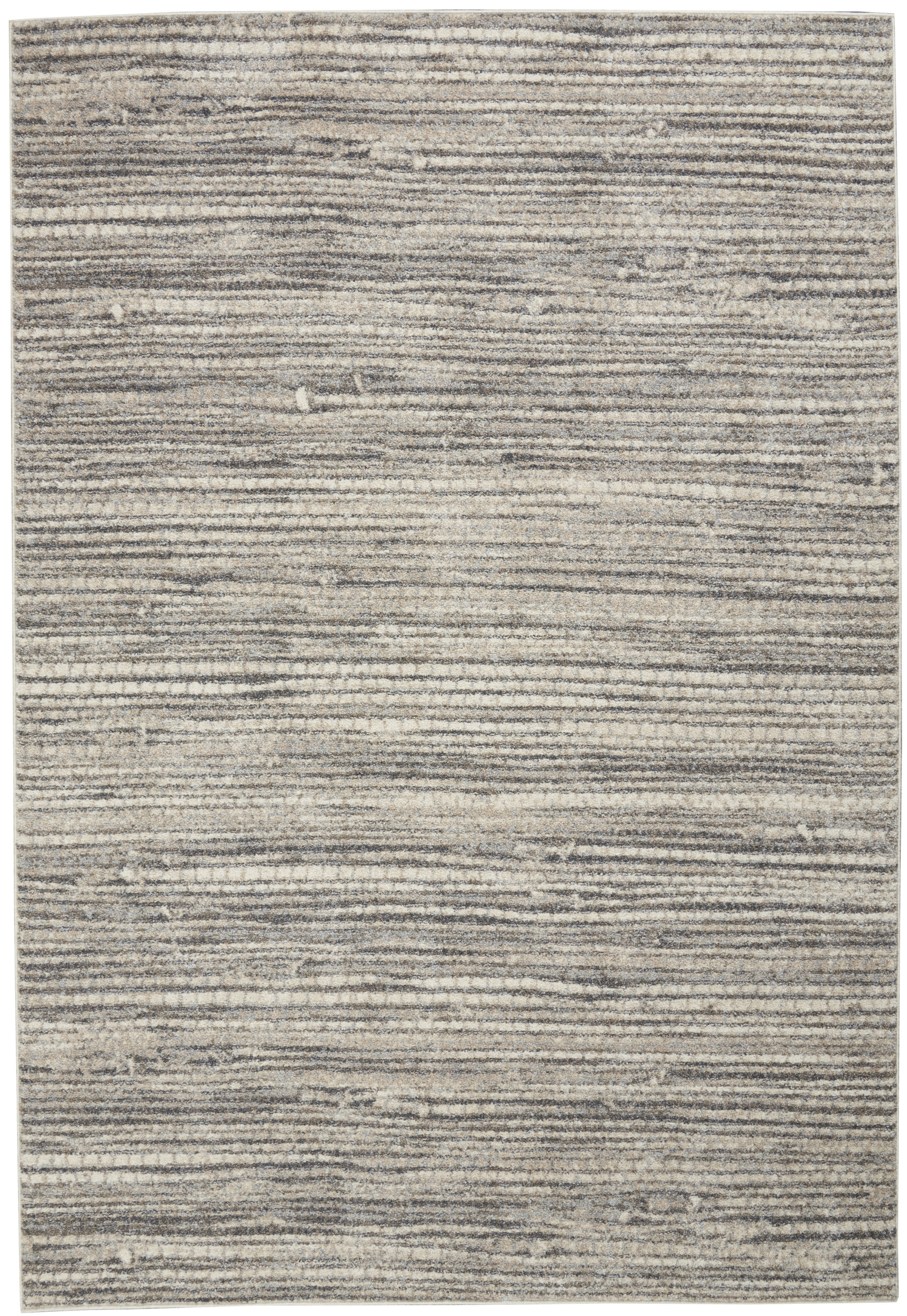 Calvin Klein Etched 3'2" x 5' Ivory Grey Contemporary Indoor Rug