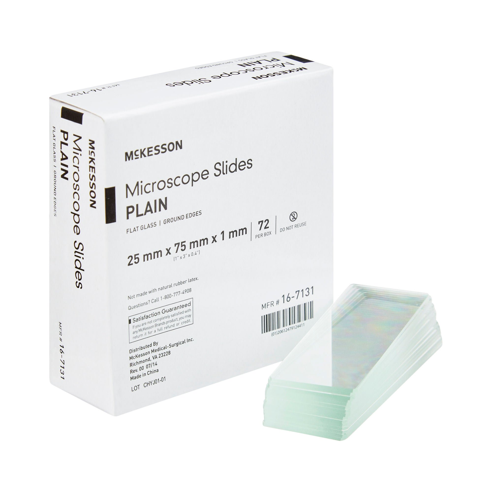 McKesson Plain Microscope Slide, 1 x 3 Inch
