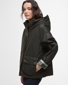 Hollies Waxed Jacket Archive Olive/Ancient Tartan
