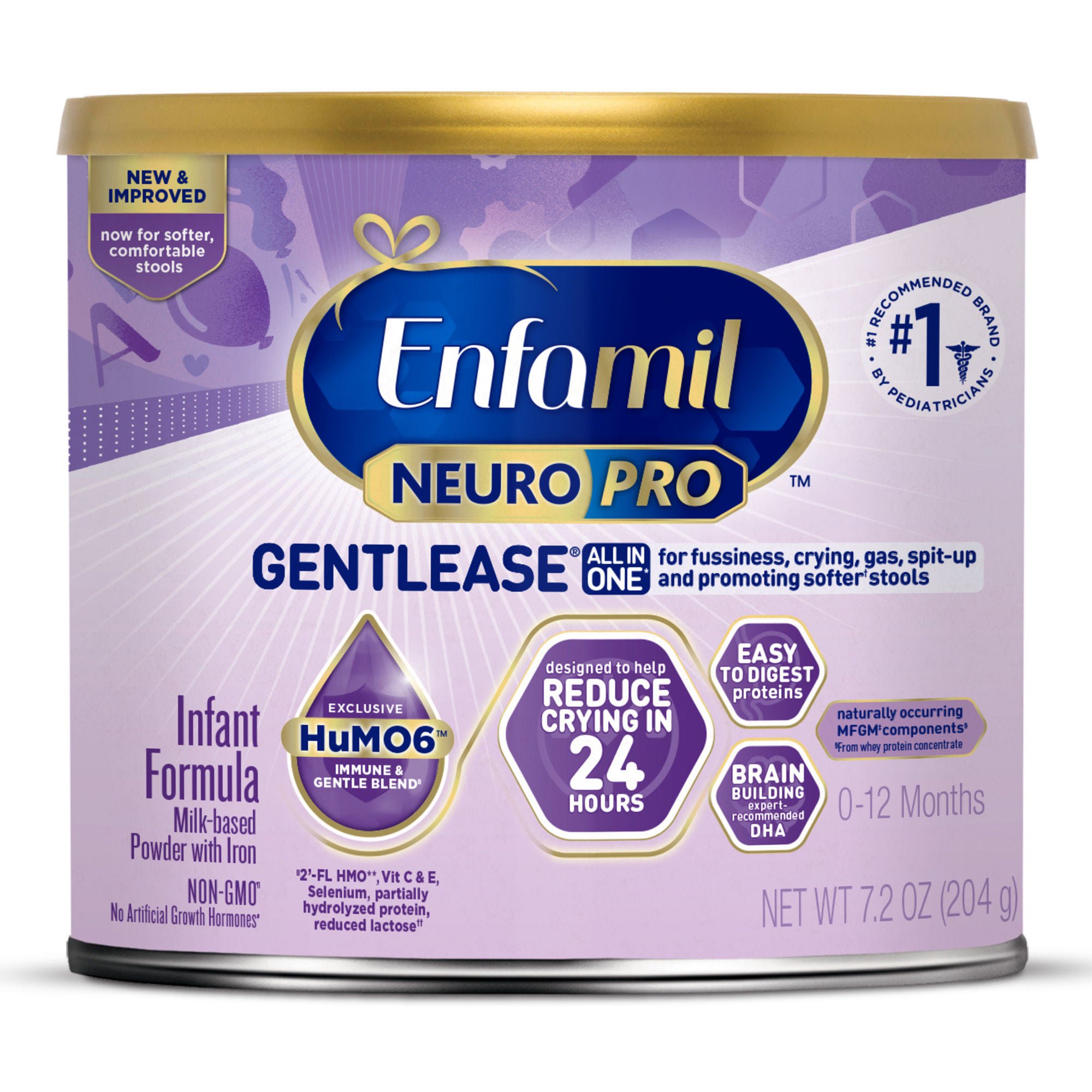 Mead Johnson ENFAMIL, PDR INF NEUROPRO GENTILEASE UNFLAVORED 7.2OZ (6/CS