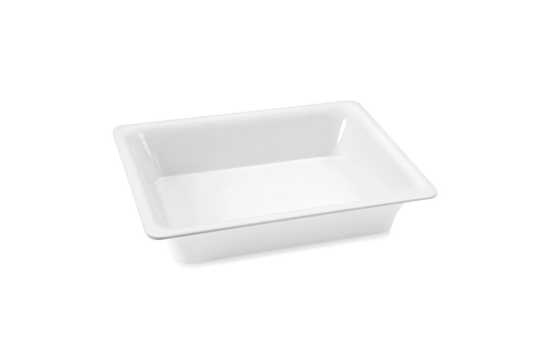 GN pan slim 1/2 20 mm deep melamine in white