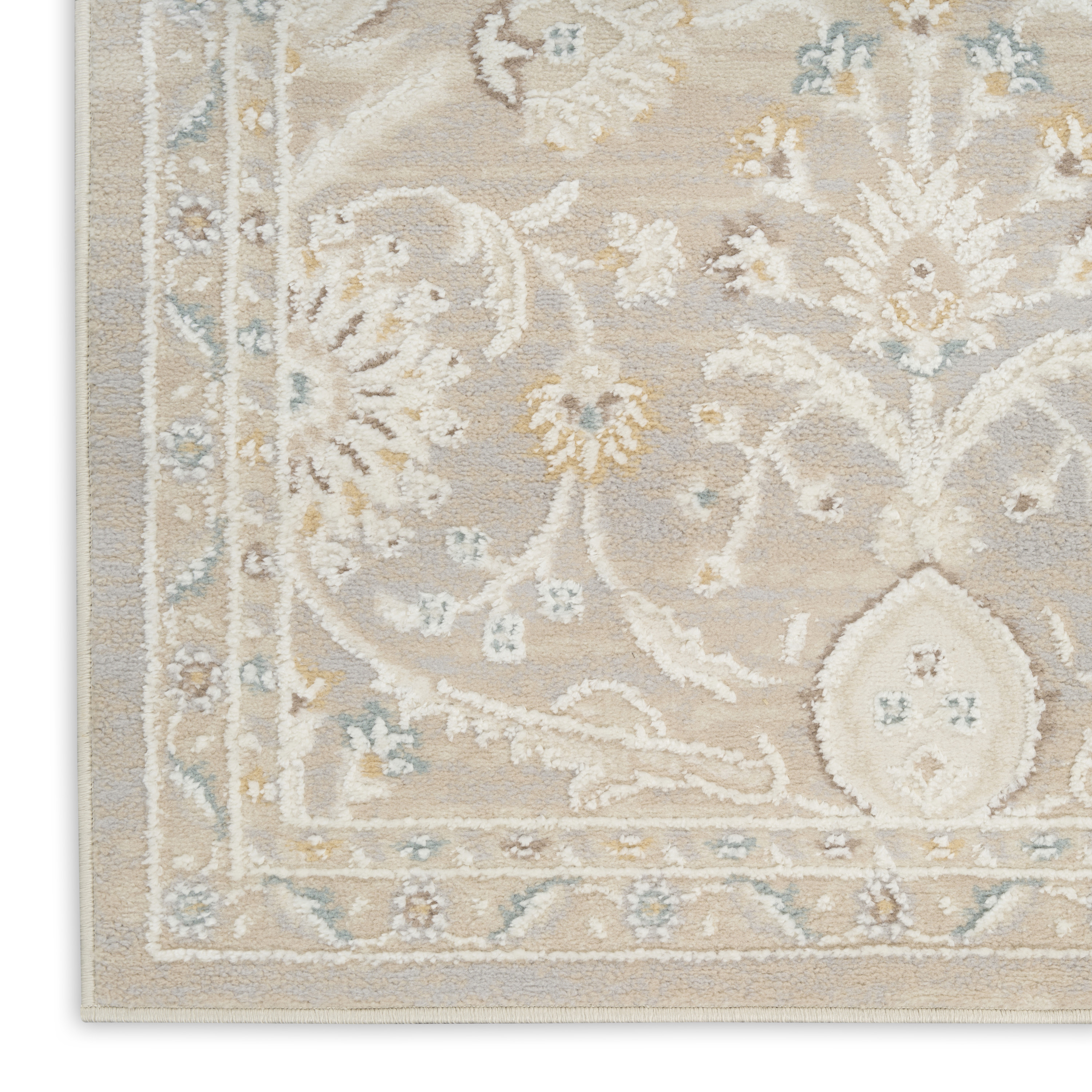Nourison Isla 7'10" x 9'10" Light Grey Vintage Indoor Rug