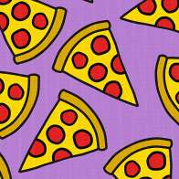 Swatch for Printed Duck Tape® Brand Duct Tape - Pizza, 1.88 in. x 10 yd.