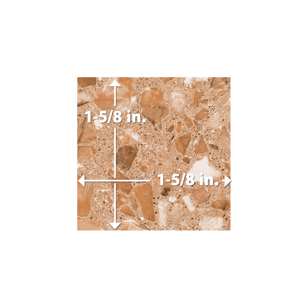 Riviera Taco Rojizo 1-5/8 in. x 1-5/8 in. Porcelain Floor and Wall Tile