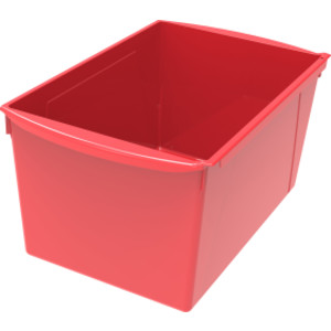 Wide Book Bin, 14.5" x 9.2" x 7", Red, Classroom Storage Organizer