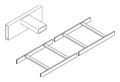 TELCO-Style Cable Runway 18 in.W x 1.5 in.H x 9.71 ft. L Gray Cable Capacity - 1421