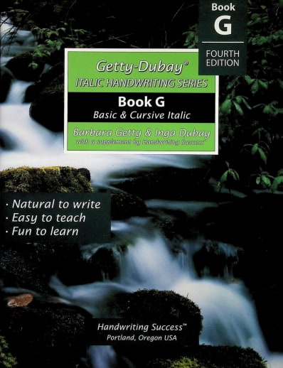 Getty-Dubay Italic Handwriting Series Book G Fourth Edition